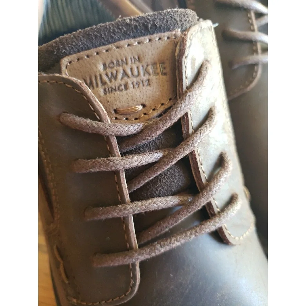 Nunn Bush  Barclay Plain Toe Oxford Brown Leather Gel Insole Shoe Sz 9‎ M NWB